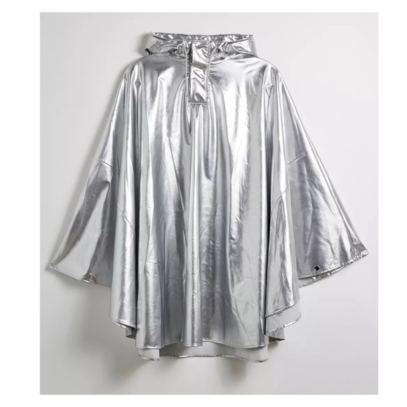 ❤️Sold❤️ RAINS Unisex Mirror Waterproof Cape Rain Jacket - Picture 2 of 14